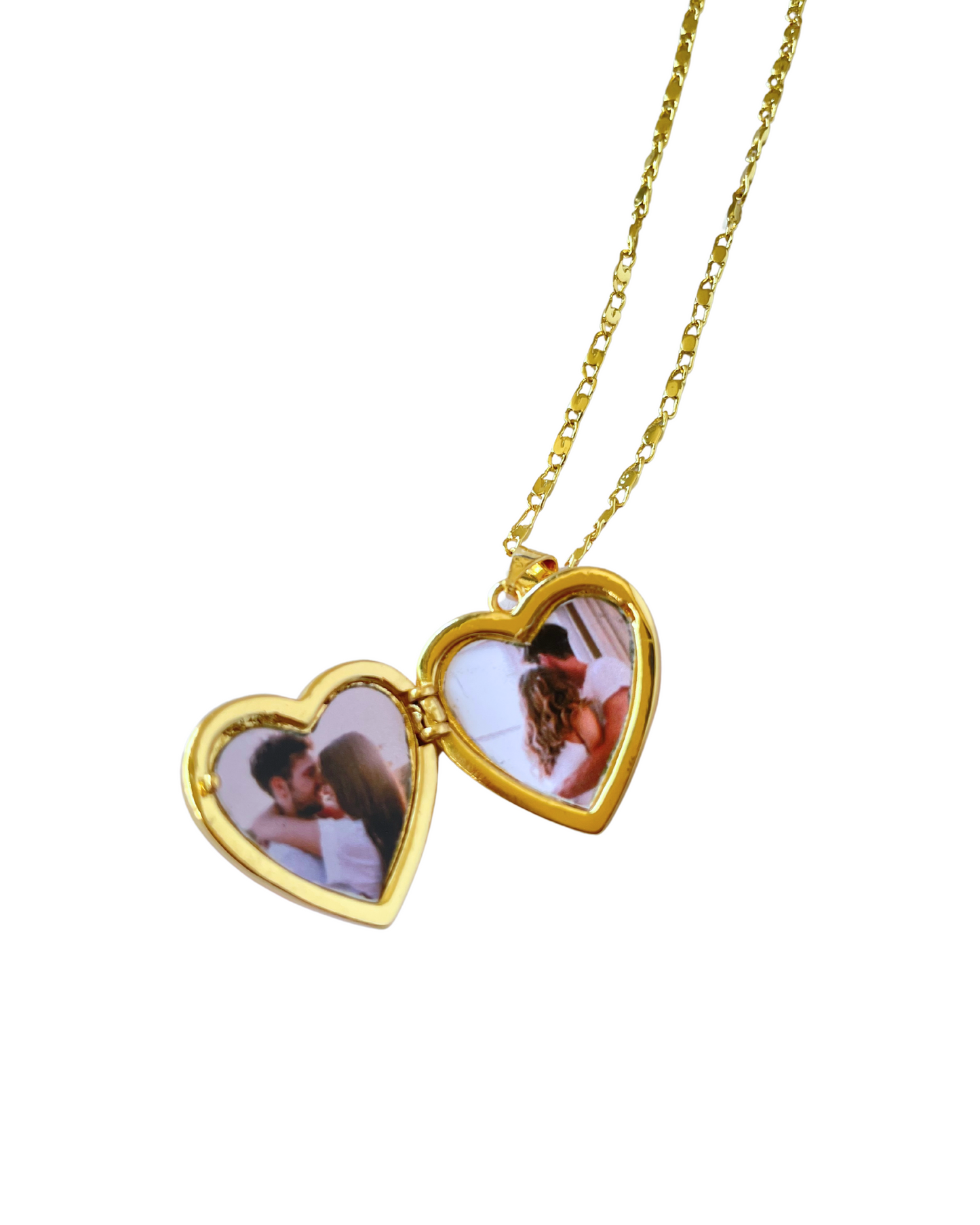 Relicario Corazón Personalizado con 2 Fotos