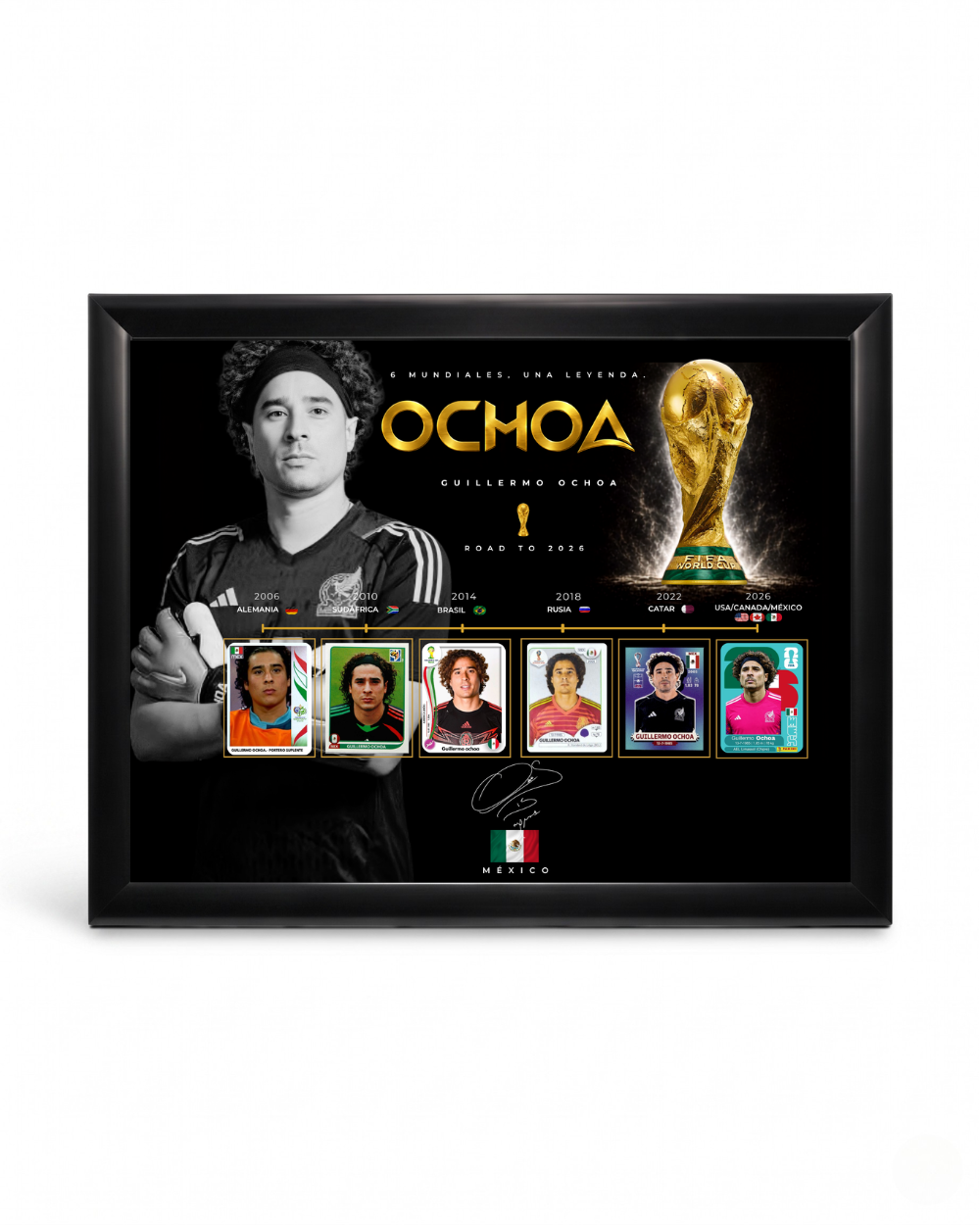 Cuadro Memo Ochoa — 6 Mundiales, Una Leyenda