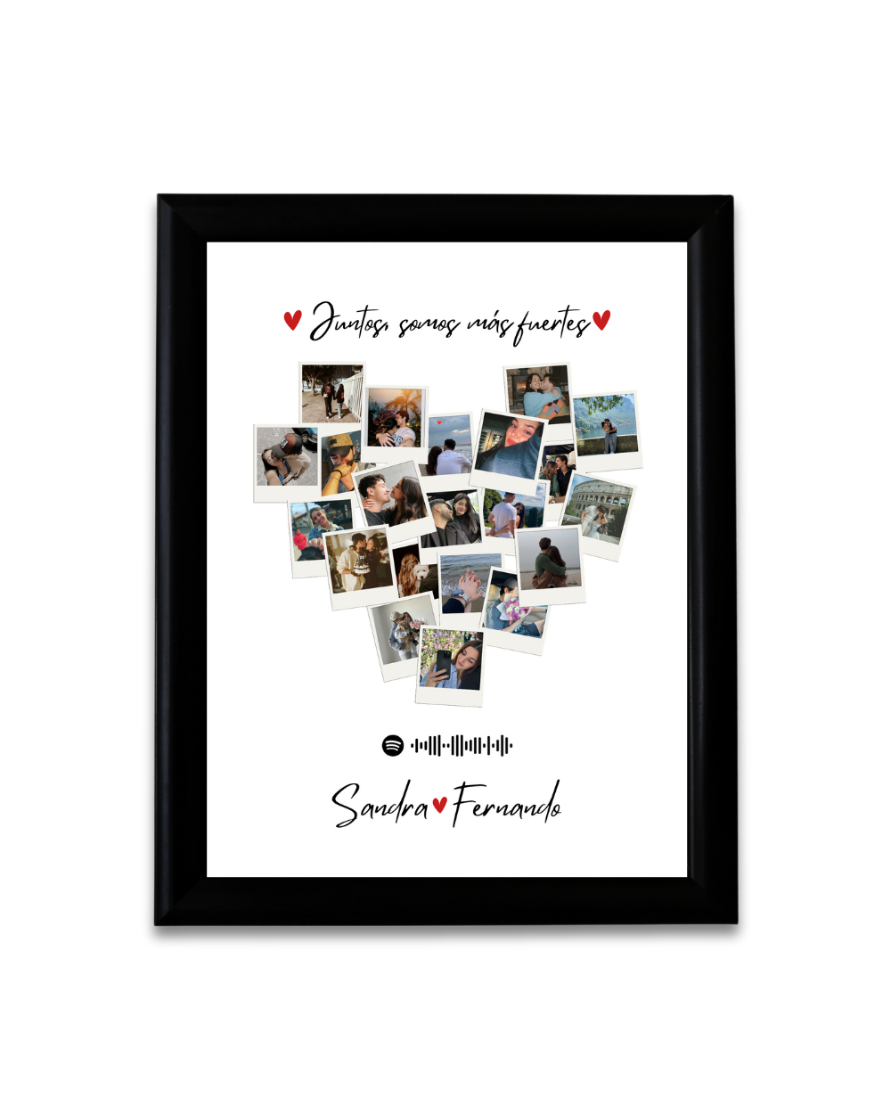 Cuadro Collage Polaroids Corazón