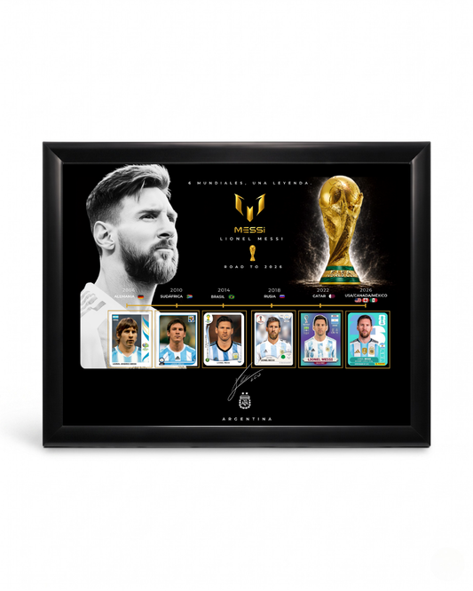 Cuadro Messi — 6 Mundiales, Una Leyenda