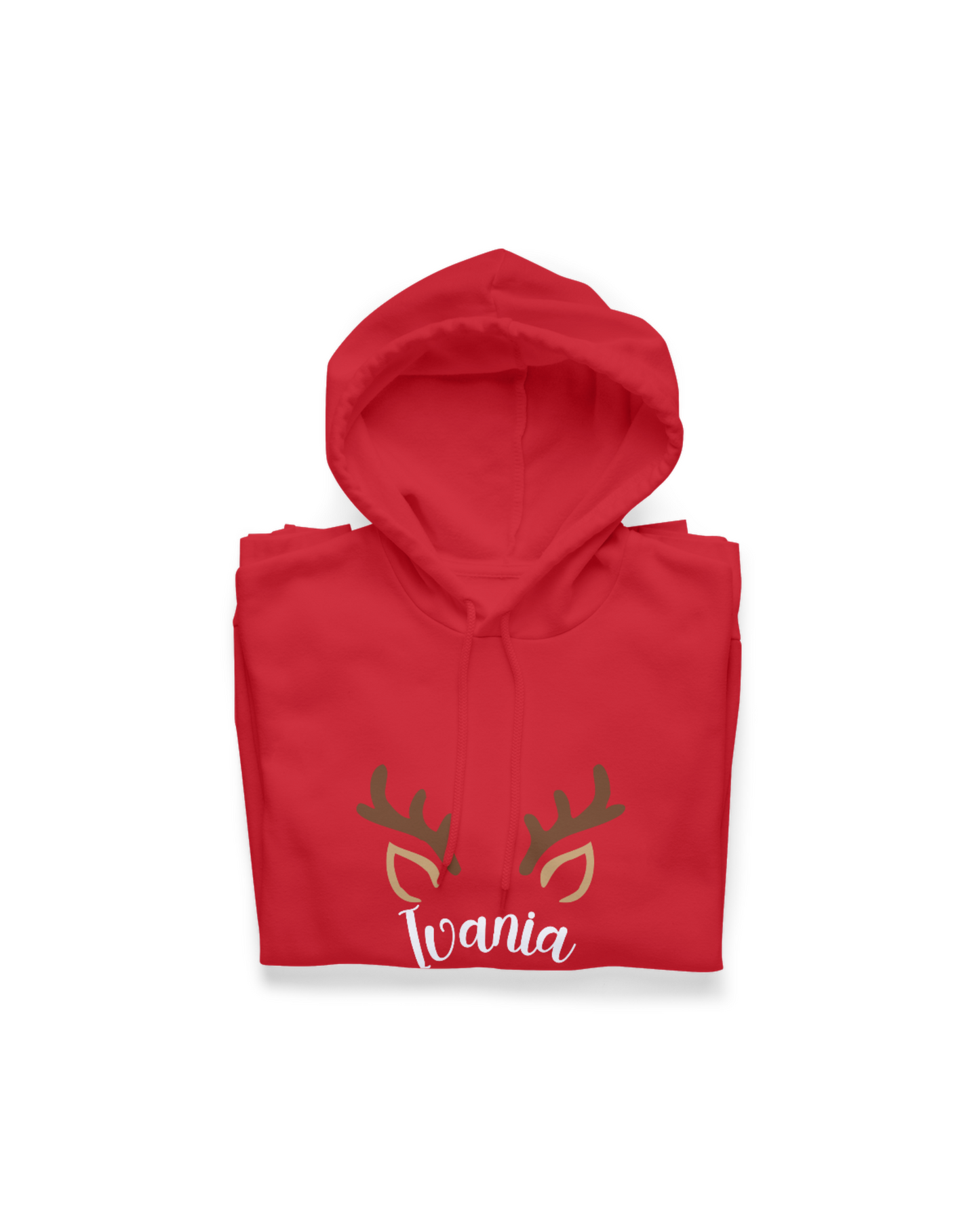 Hoodie Personalizada - Diseño Reno con Nombre