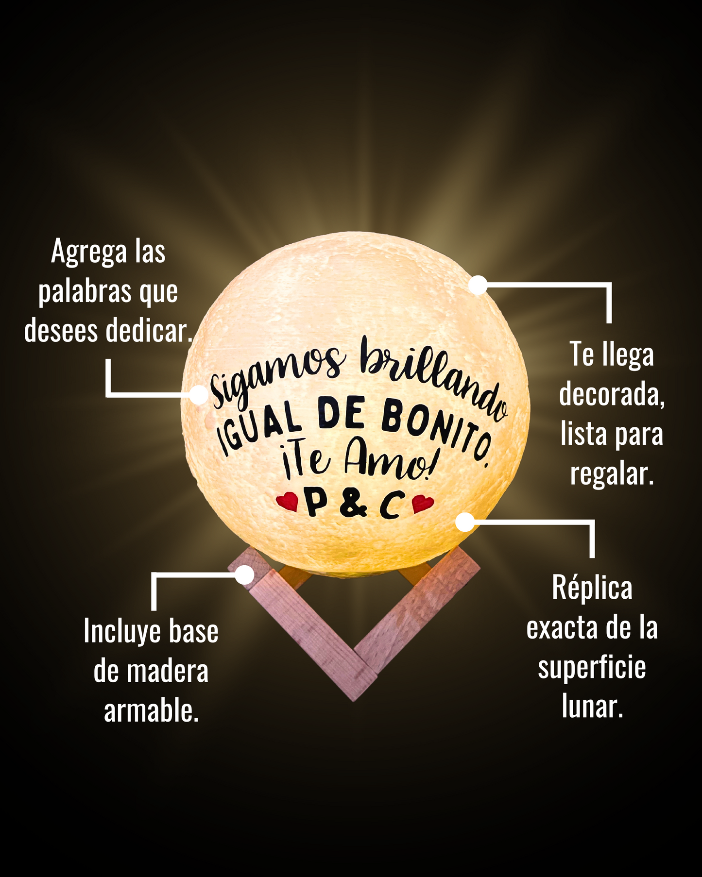 Lámpara Luna RGB (Touch) 15 cm diámetro (EDICIÓN LIMITADA)