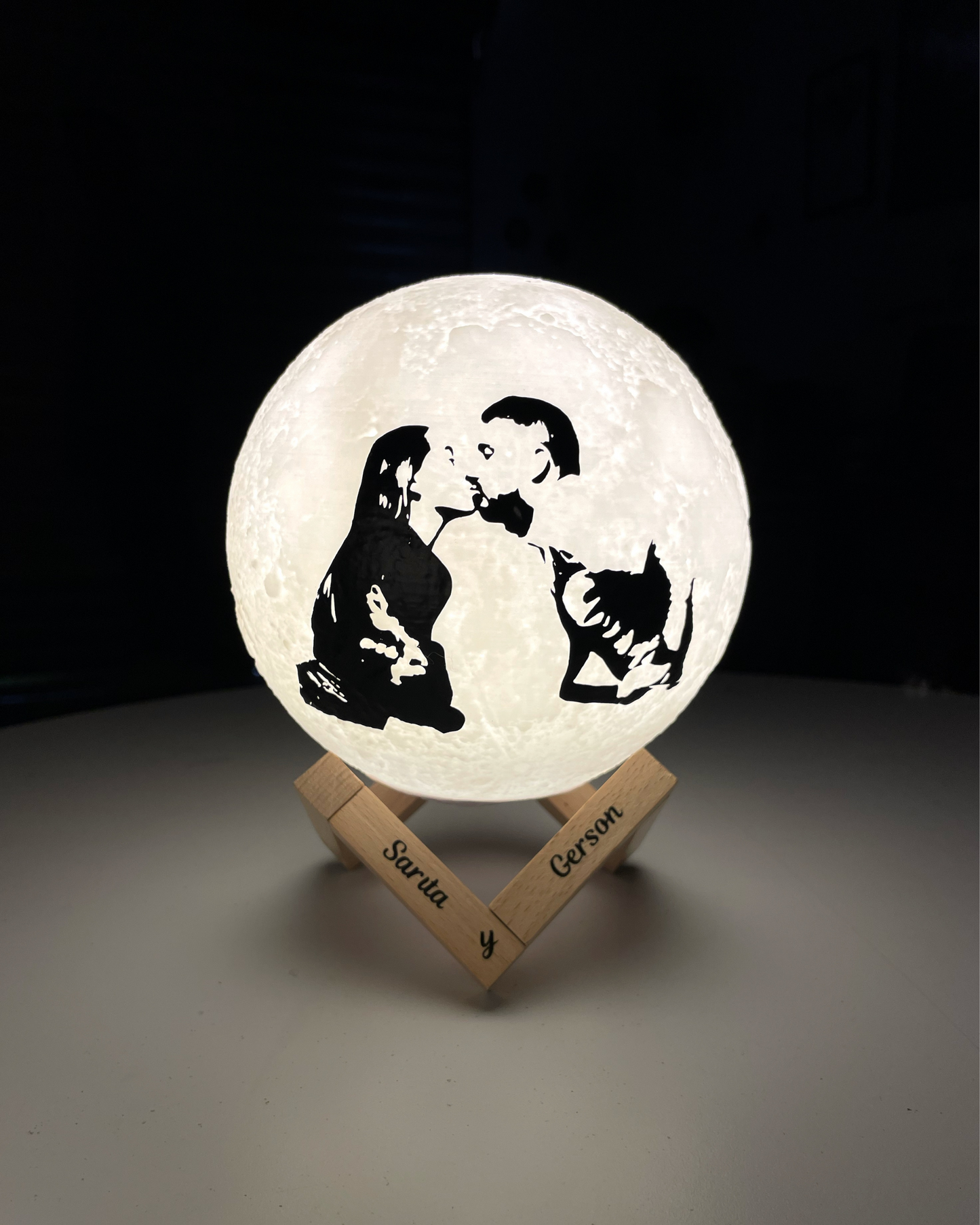 Lámpara Luna RGB (Touch) 15 cm diámetro con Foto