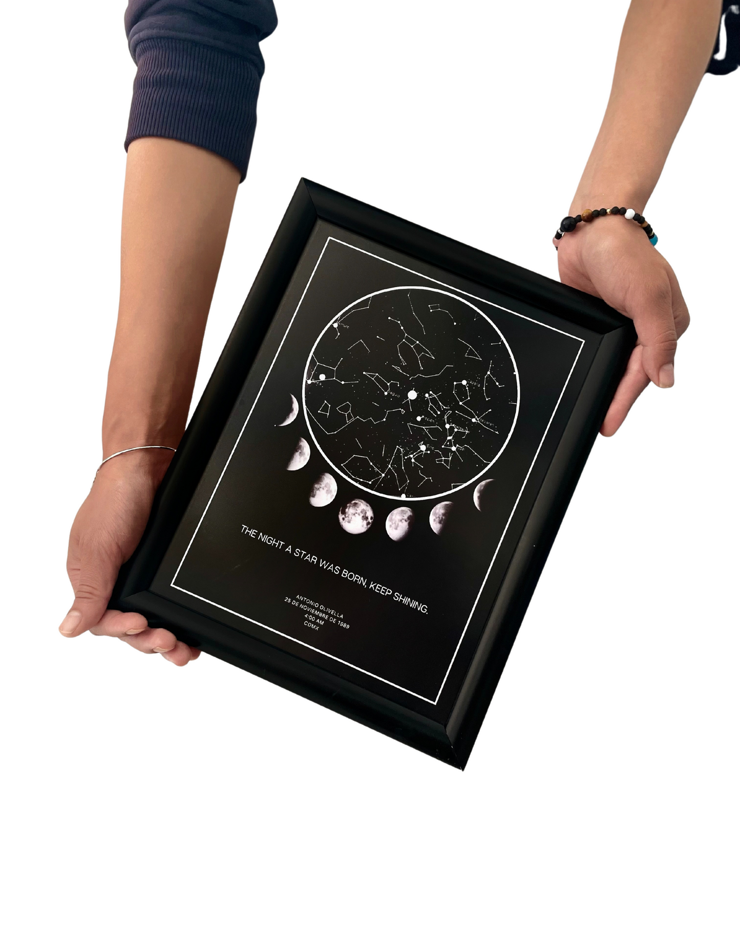 Mapa Estelar con Fases Lunares
