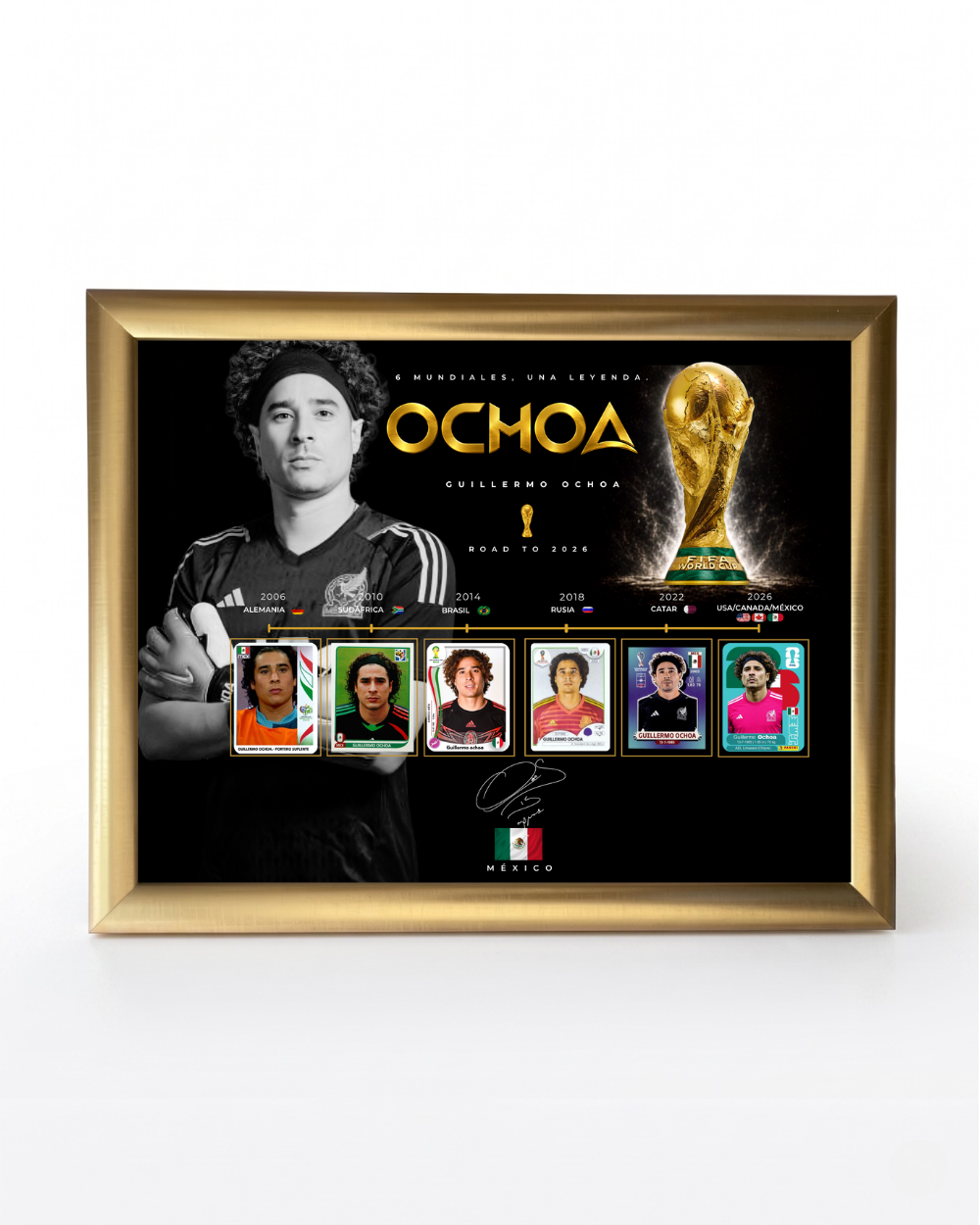 Cuadro Memo Ochoa — 6 Mundiales, Una Leyenda