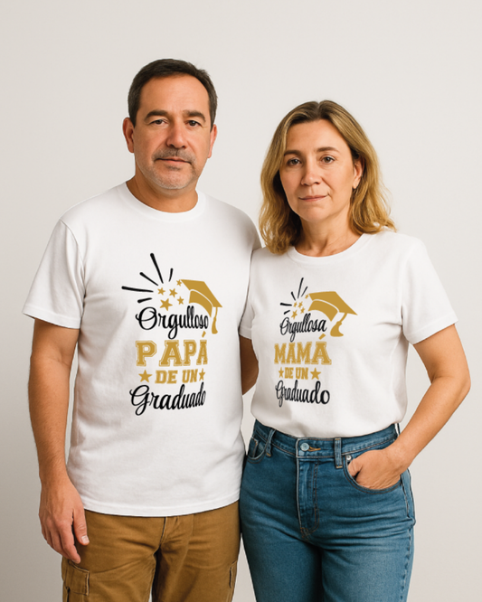 Playera Graduación Mamá/Papá Orgulloso