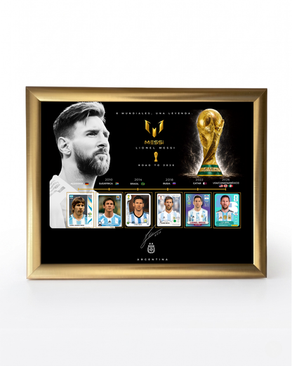 Cuadro Messi — 6 Mundiales, Una Leyenda