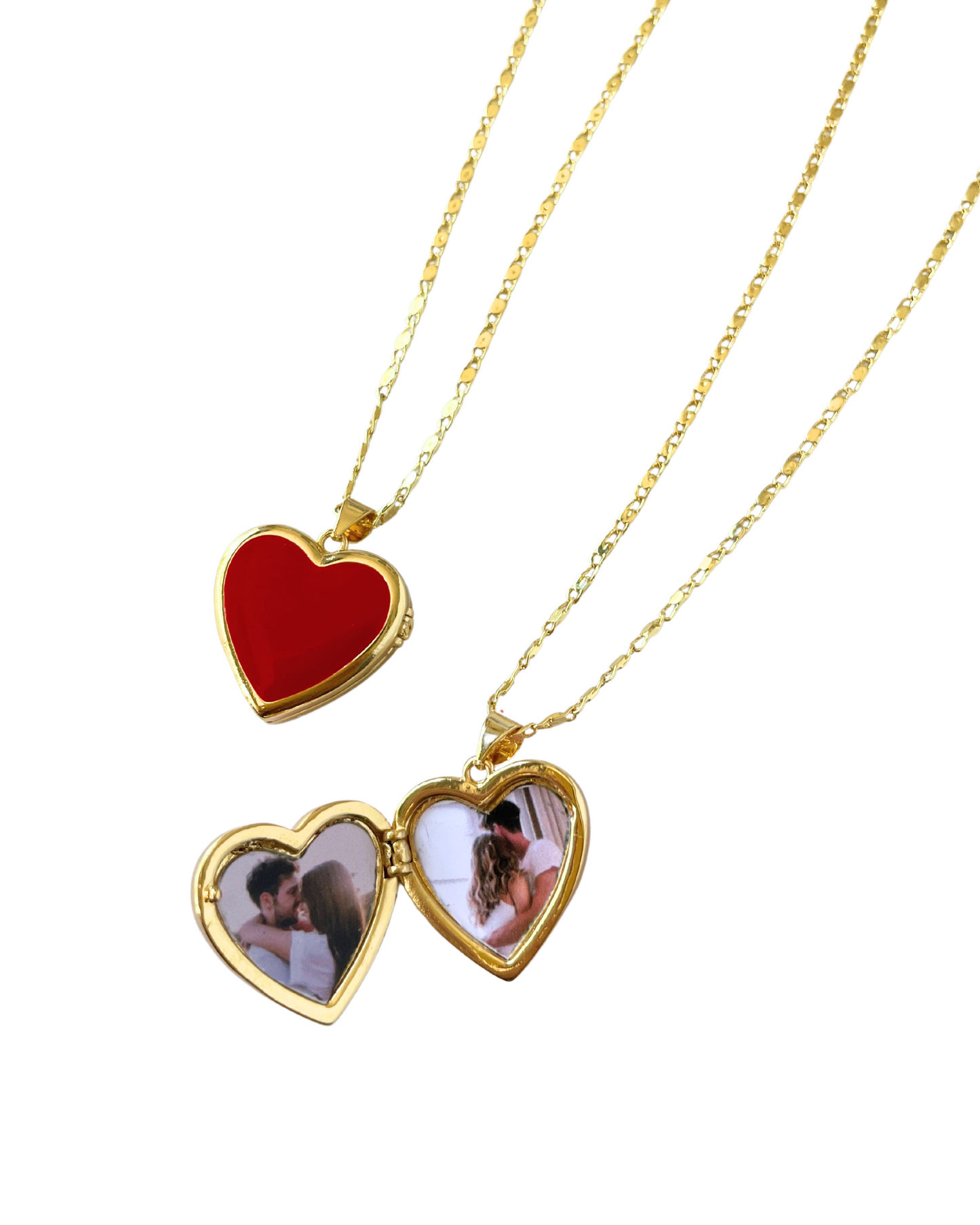 Relicario Corazón Personalizado con 2 Fotos