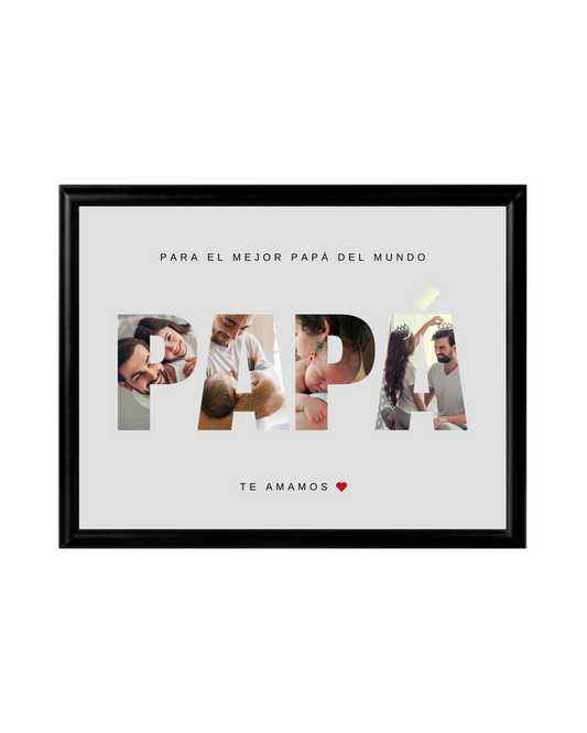 Cuadro Collage Papá 25x30 cm