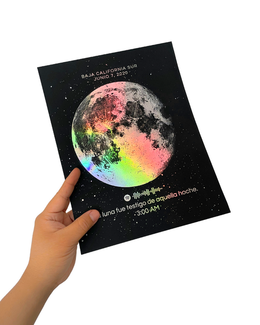 Mapa Lunar Holográfico (Para Enmarcar)