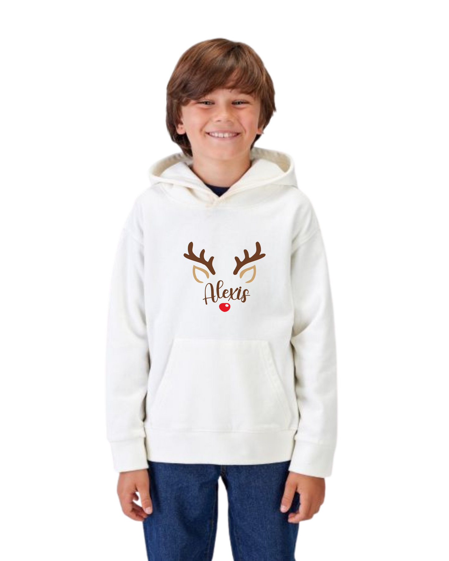 Hoodie Personalizada - Diseño Reno con Nombre