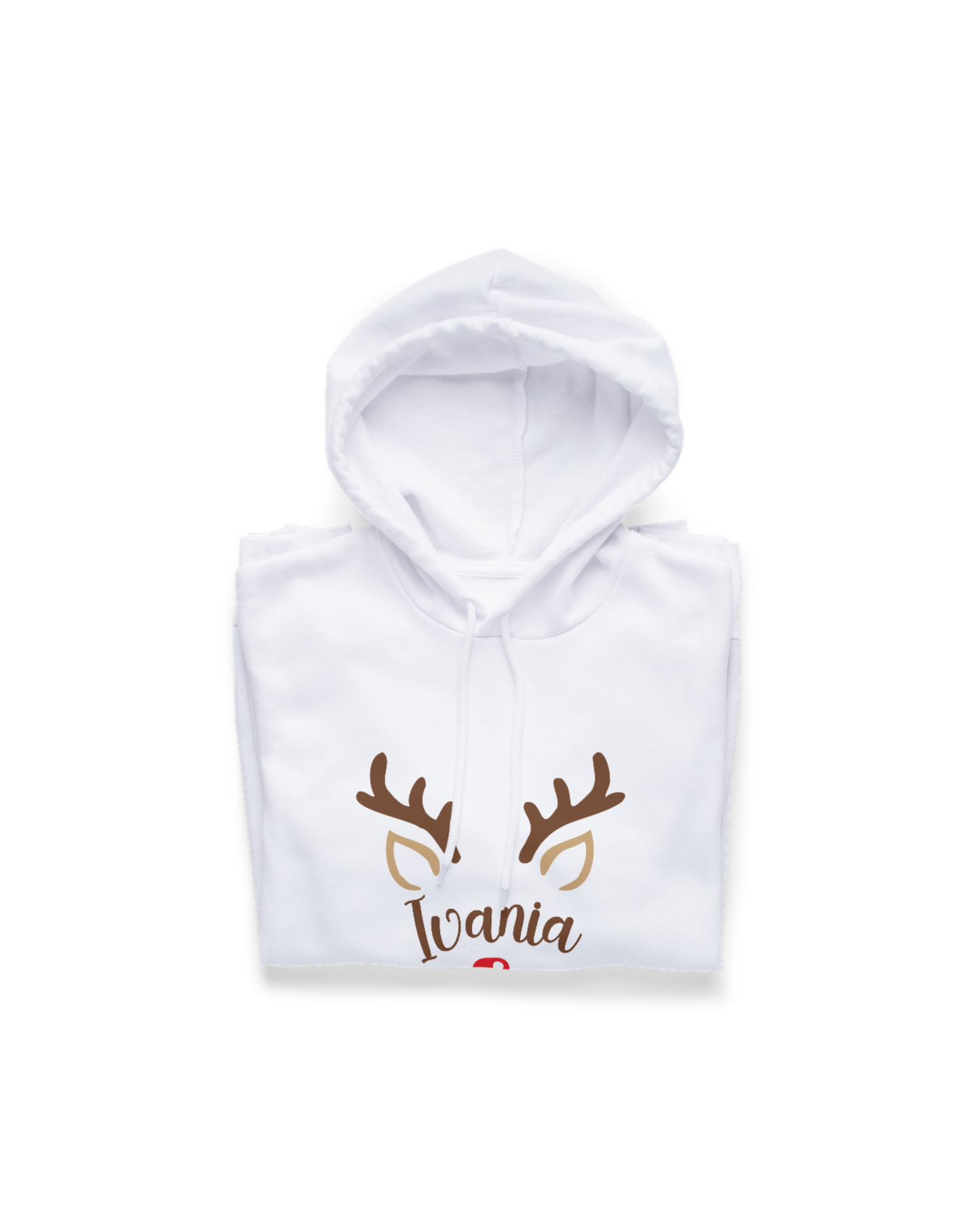 Hoodie Personalizada - Diseño Reno con Nombre